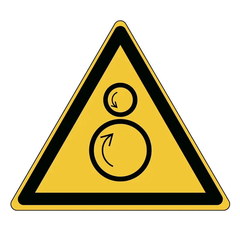 Sticker waarschuwing roterende onderdelen W025 B-863