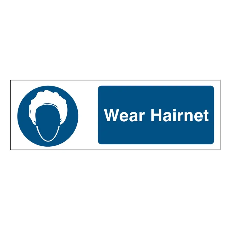 Sticker wear hairnet PIC269 B-863 horizontaal