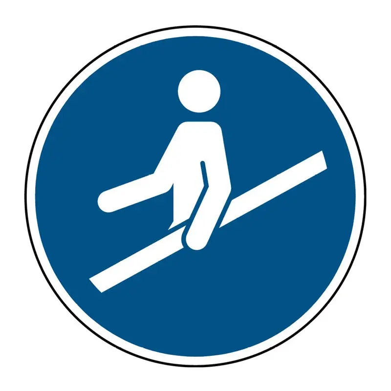 Bord hand aan reling verplicht M012 rond