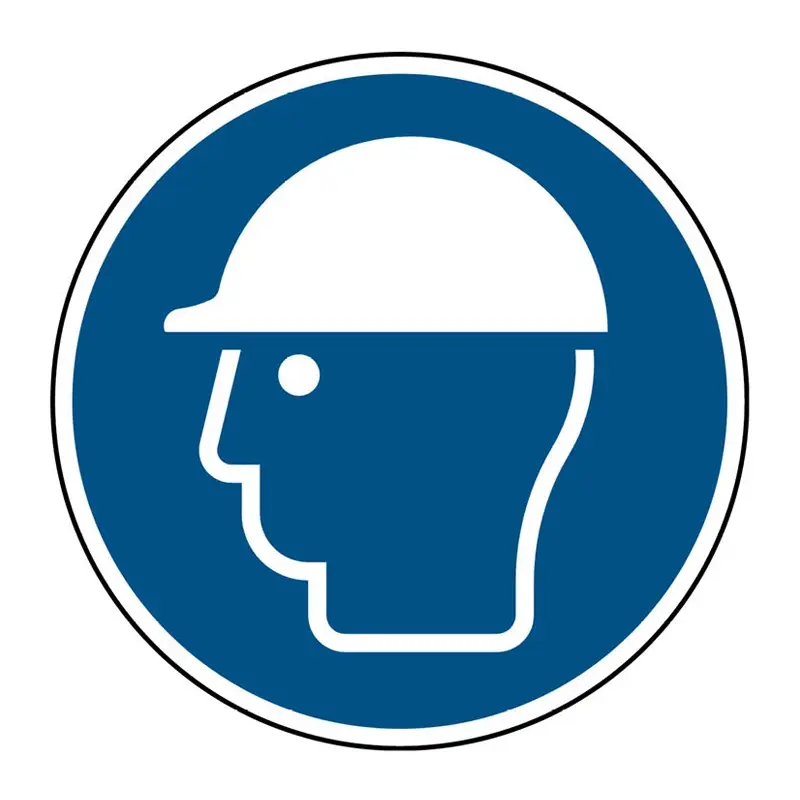 Bord veiligheidshelm verplicht M014 rond