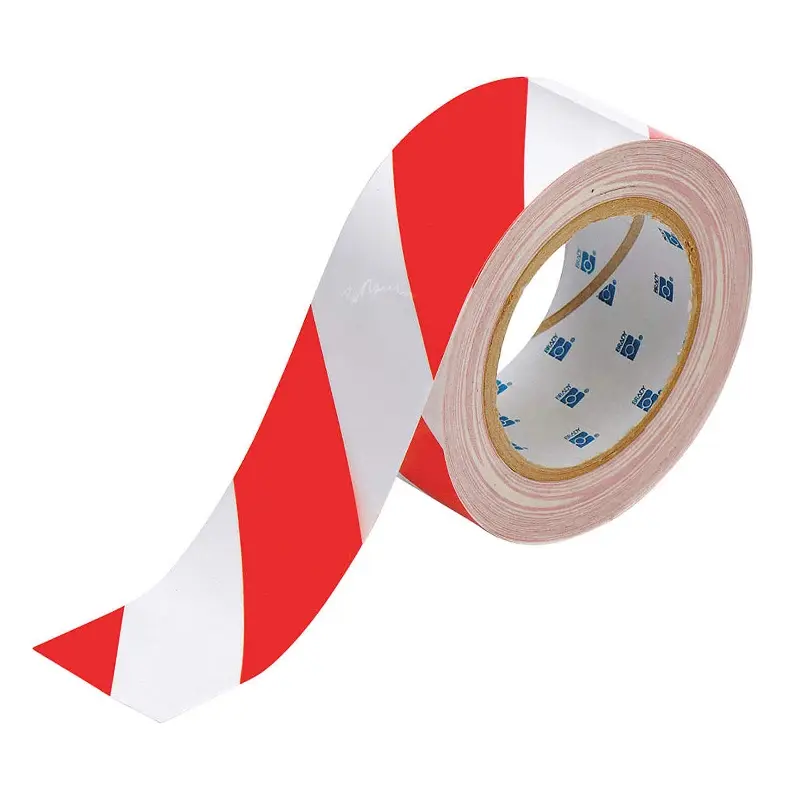 Afbakeningstape ToughStripe PE rood-wit