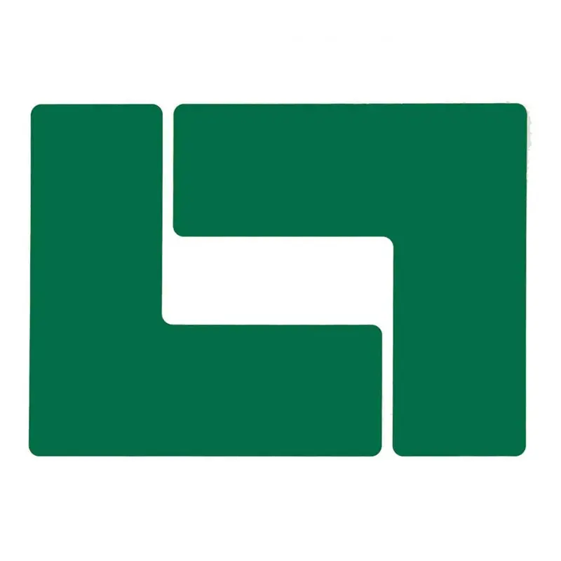 Vloermarkering hoekmarketing L Brady ToughStripe groen