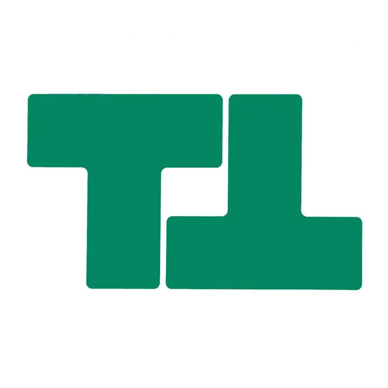 Vloermarkering splitsingteken T Brady ToughStripe groen
