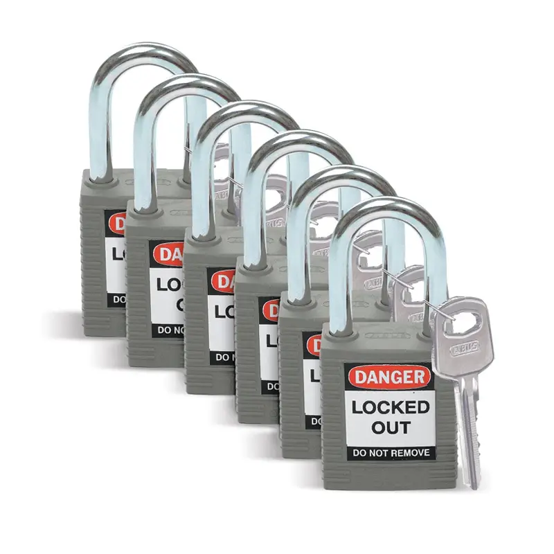 Brady 814113 versterkt Nylon veiligheidssloten Danger Locked Out grijs