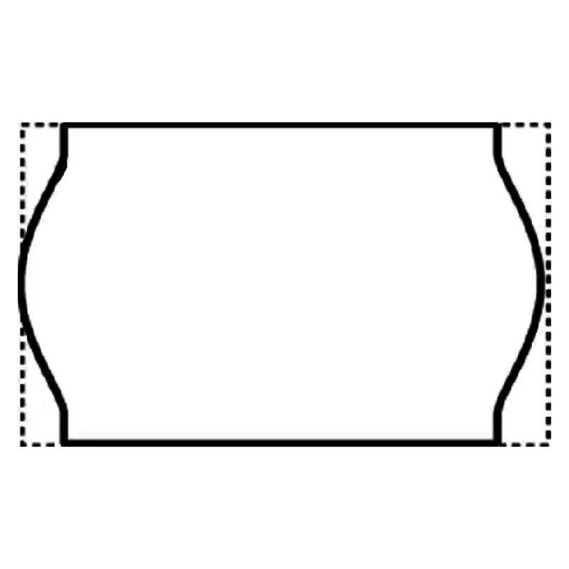 Prijsetiket permanent 26x16 mm wit