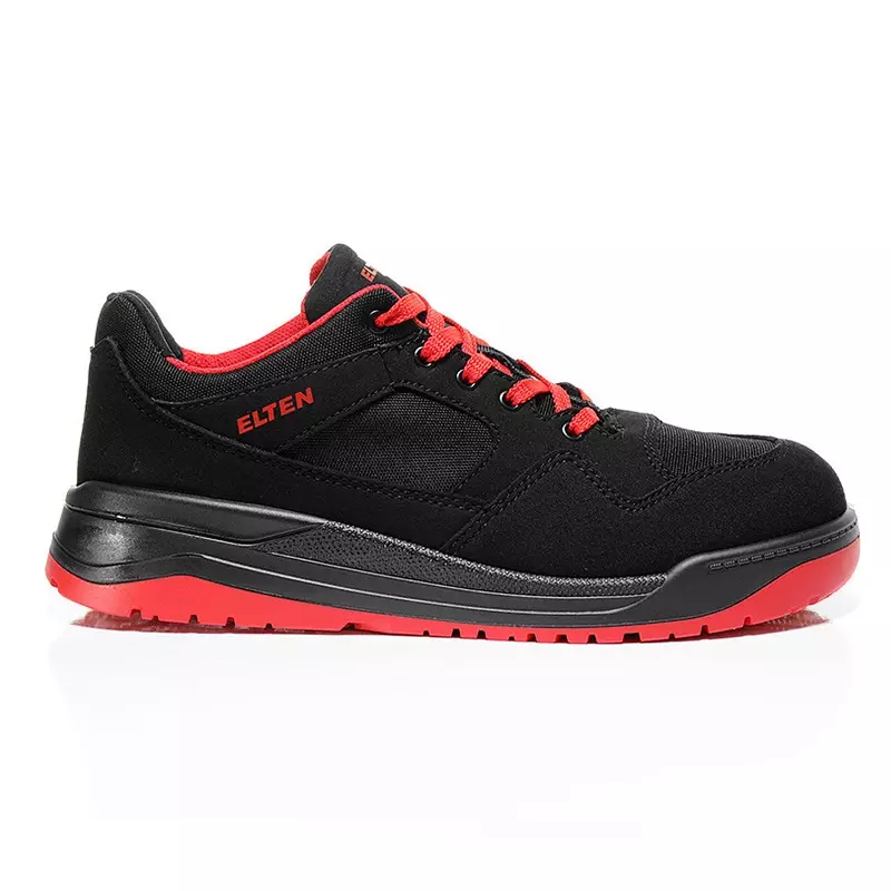 Elten Maverick Black-Red Low veiligheidsschoen S3 SRC ESD