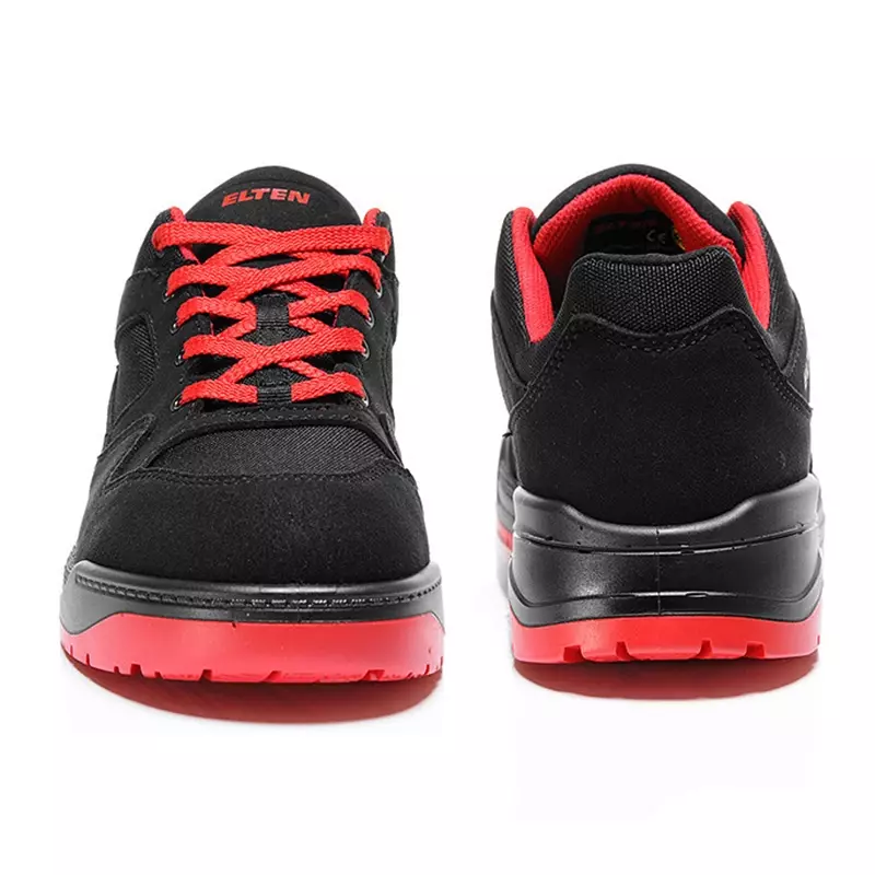 Elten Maverick Black-Red Low veiligheidsschoen S3 SRC ESD