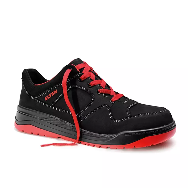 Elten Maverick Black-Red Low veiligheidsschoen S3 SRC ESD