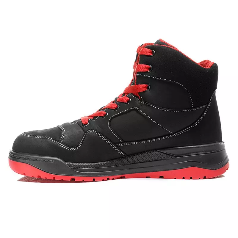 Elten Maverick Black-Red Mid veiligheidsschoen S3 SRC ESD