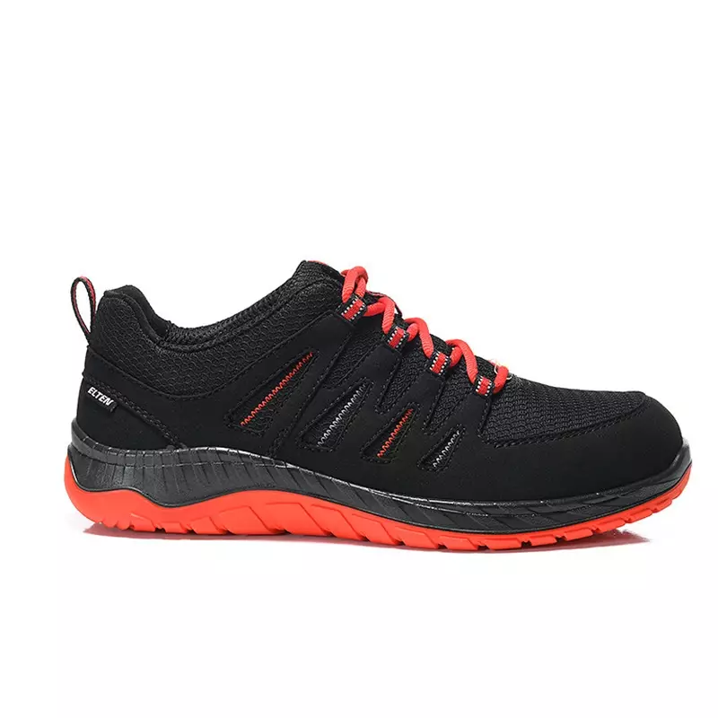 Elten Maddox Black-Red Low veiligheidsschoen S3 SRC ESD