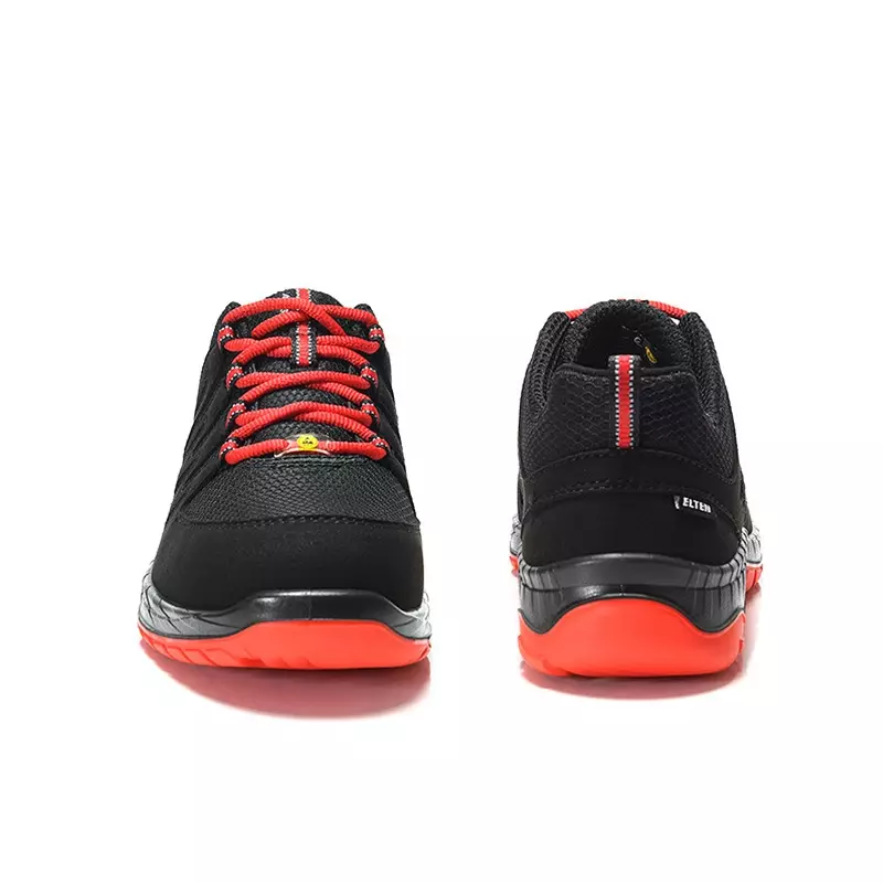 Elten Maddox Black-Red Low veiligheidsschoen S3 SRC ESD