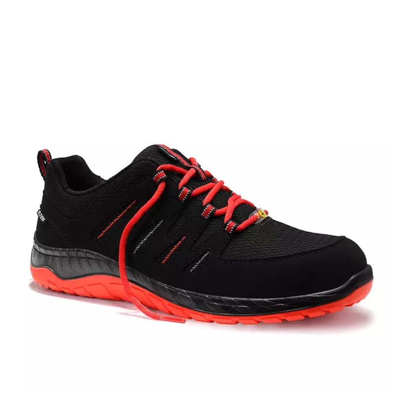 Elten Maddox Black-Red Low veiligheidsschoen S3 SRC ESD