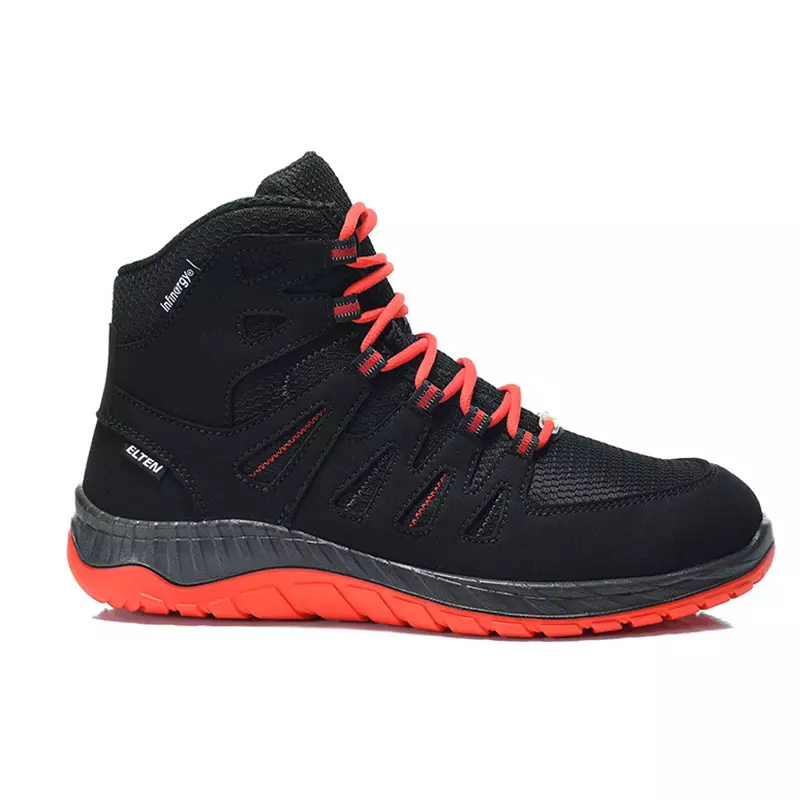 Elten Maddox Black-Red Mid veiligheidsschoen S3 SRC ESD