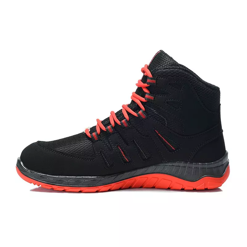 Elten Maddox Black-Red Mid veiligheidsschoen S3 SRC ESD