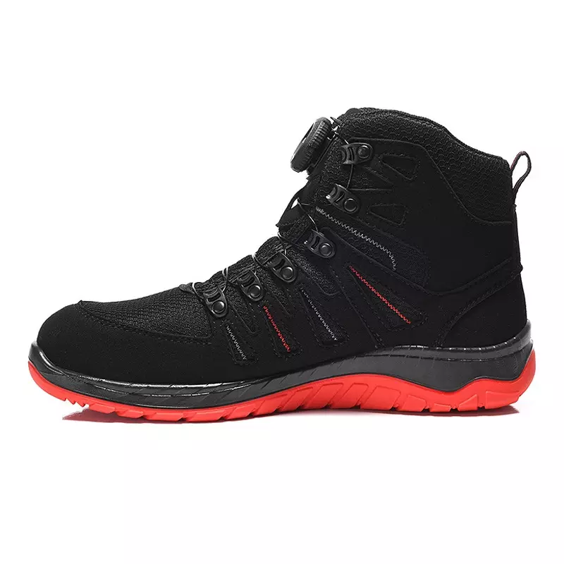 Elten Maddox Black-Red Mid veiligheidsschoen BOA-sluiting S3 SRC ESD