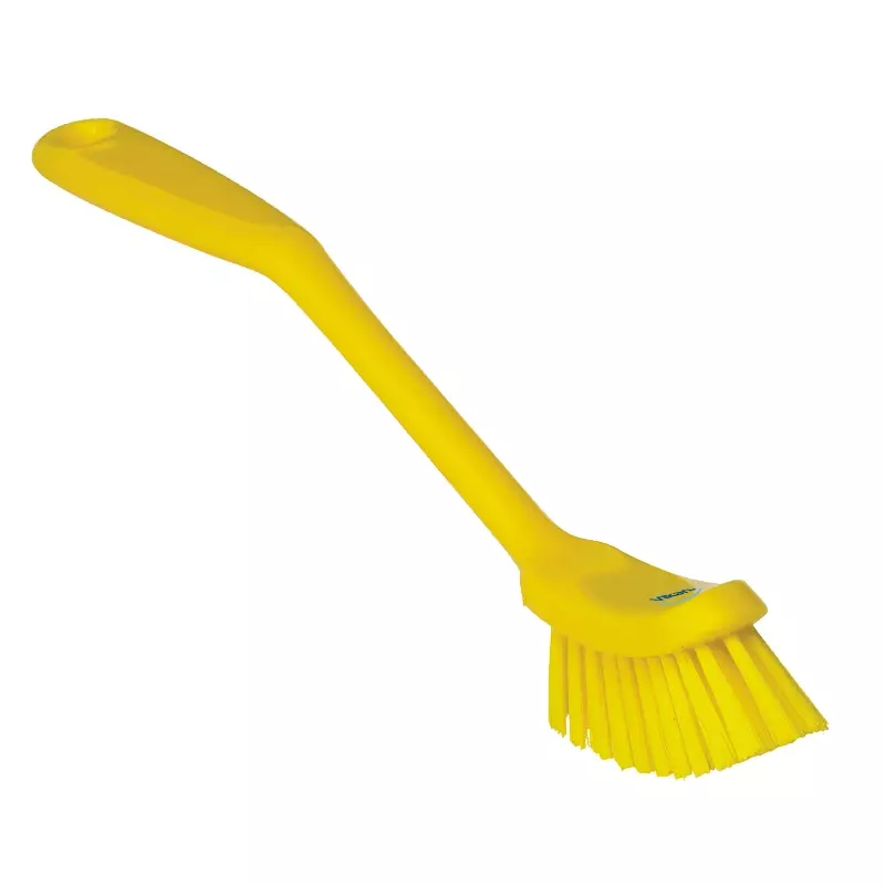 Vikan 42876 afwasborstel medium 290 mm geel