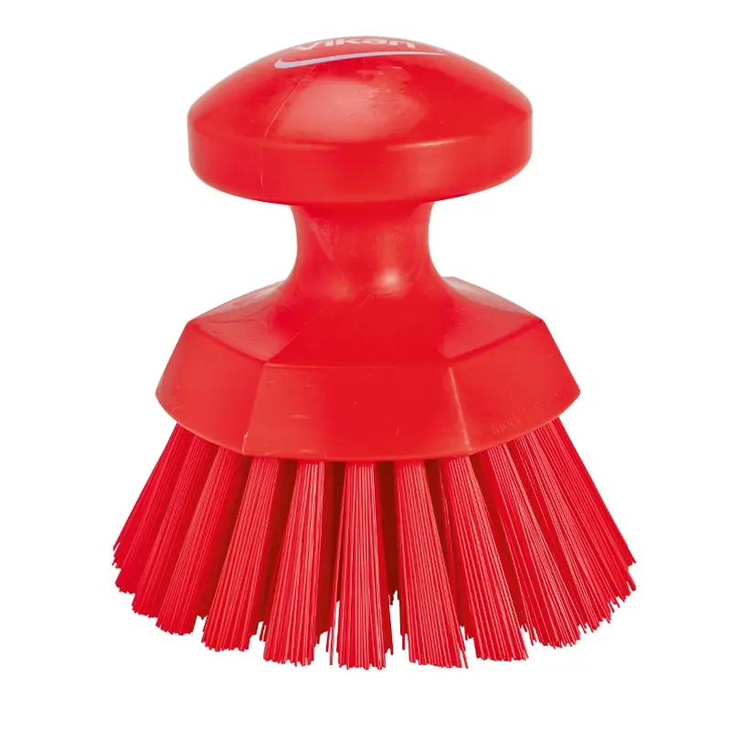 Vikan 38854 werkborstel rond hard 110 mm rood