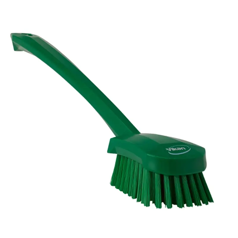 Vikan 41862 afwasborstel hard lange steel 415 mm groen