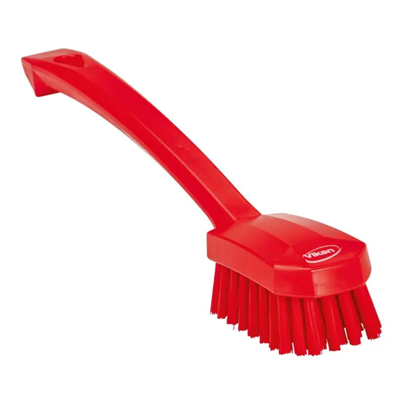 Vikan 30884 afwasborstel medium 260 mm rood