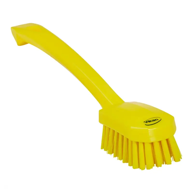 Vikan 30886 afwasborstel medium 260 mm geel