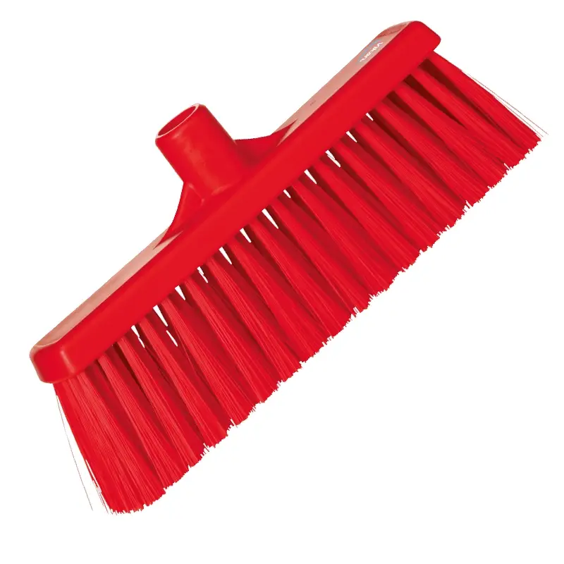 Vikan 31664 bezem medium recht 310 mm rood