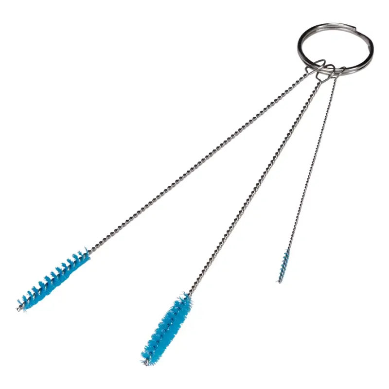 Vikan 53623 reinigingsset met 3 pijpborstels - 2 mm - 5 mm - 6 mm blauw