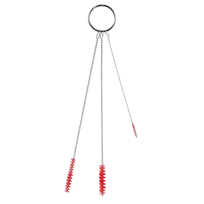 Vikan 53624 reinigingsset met 3 pijpborstels - 2 mm - 5 mm - 6 mm rood