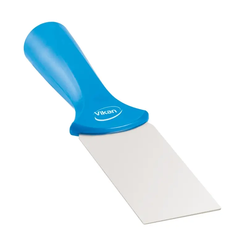Vikan 40103 schraper voor steel montage RVS blad 50 mm blauw