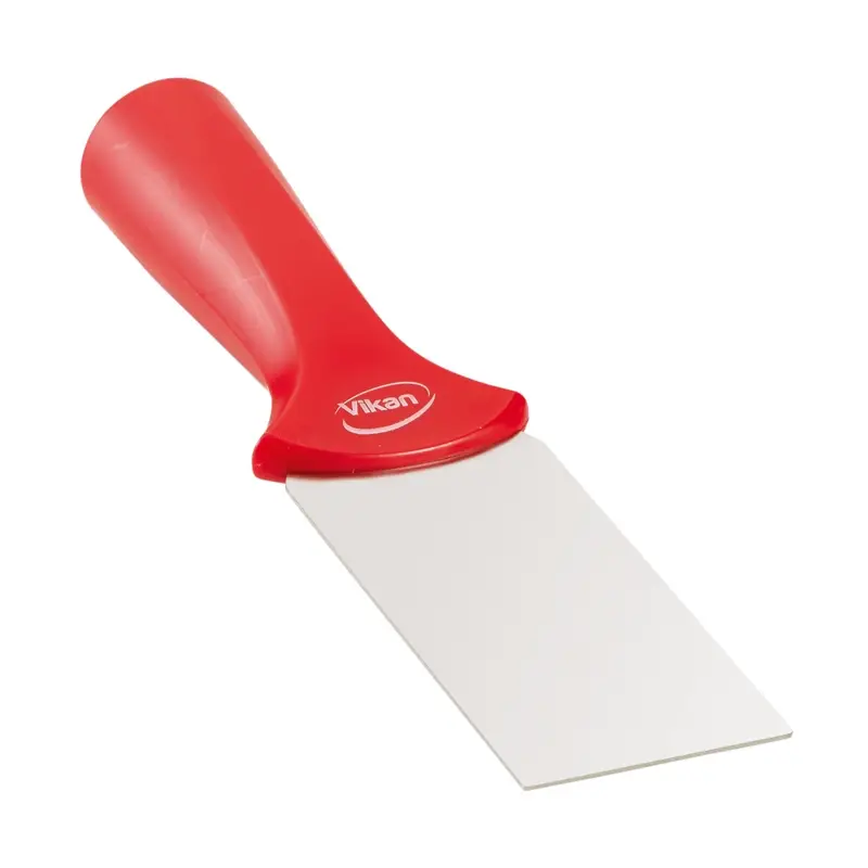 Vikan 40104 schraper voor steel montage RVS blad 50 mm rood