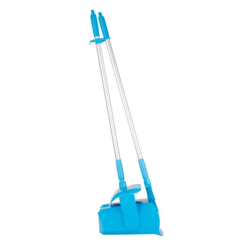 Vikan 56653 hygiënisch hotelstofblik met veger afsluitbaar 350 mm blauw