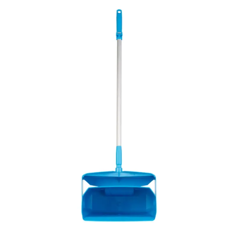 Vikan 56653 hygiënisch hotelstofblik met veger afsluitbaar 350 mm blauw