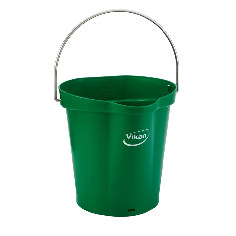 Vikan 56862 emmer met RVS hengsel 12 liter groen