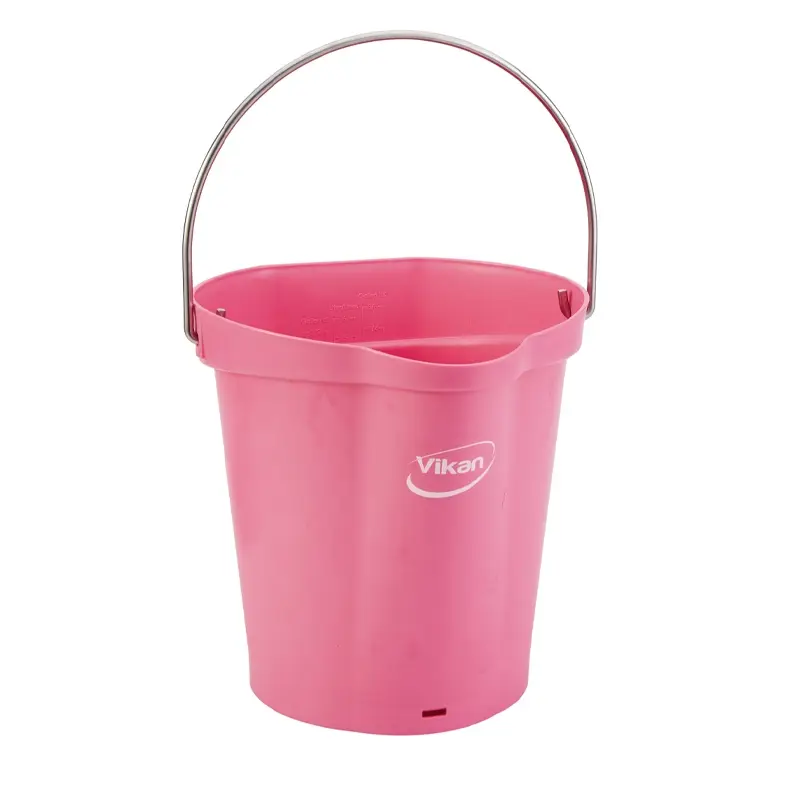 Vikan 56861 emmer met RVS hengsel 12 liter roze