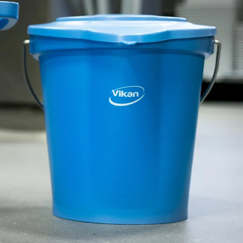 Vikan 56862 emmer met RVS hengsel 12 liter groen