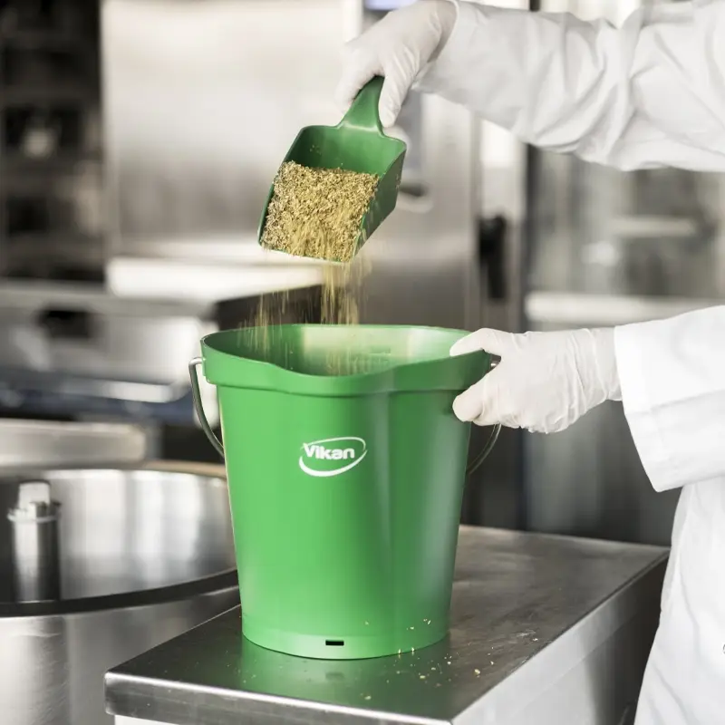 Vikan 56862 emmer met RVS hengsel 12 liter groen