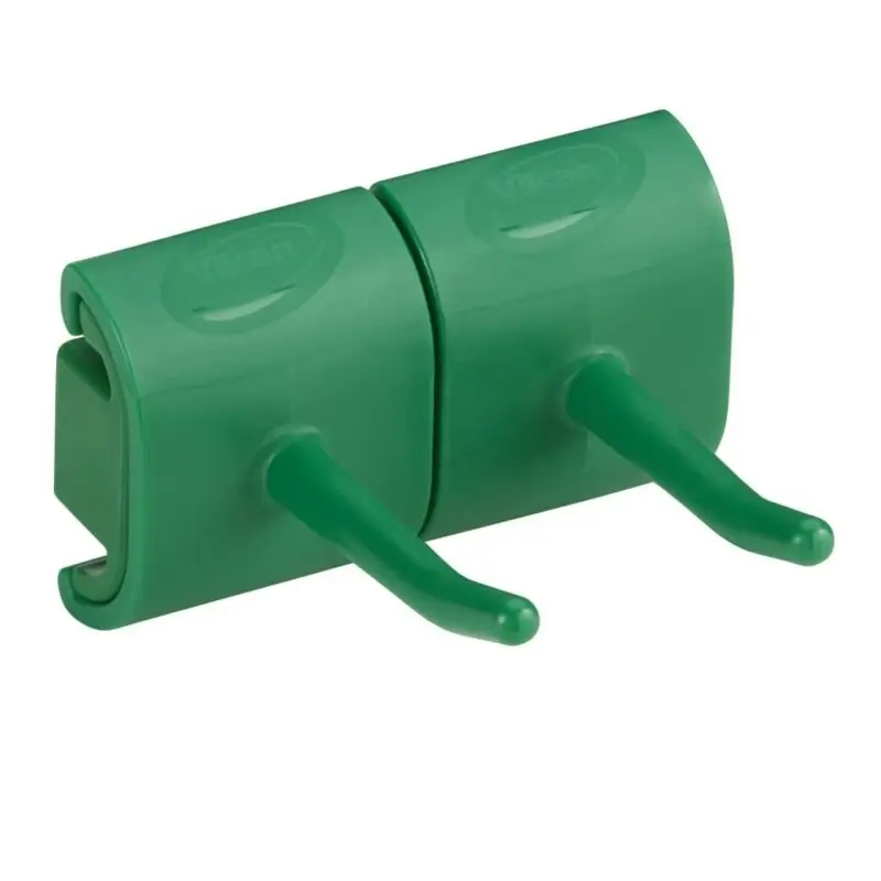 Vikan 10142 hygiënische wandbeugel dubbele haak groen