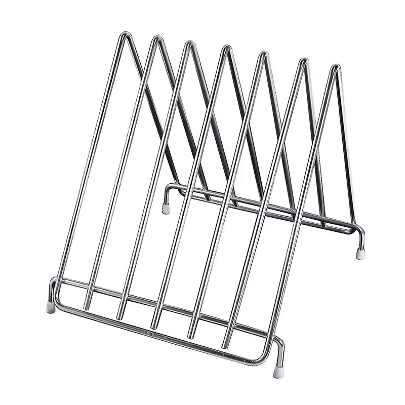 Houder voor 6 snijplanken RVS 270x320x280 mm