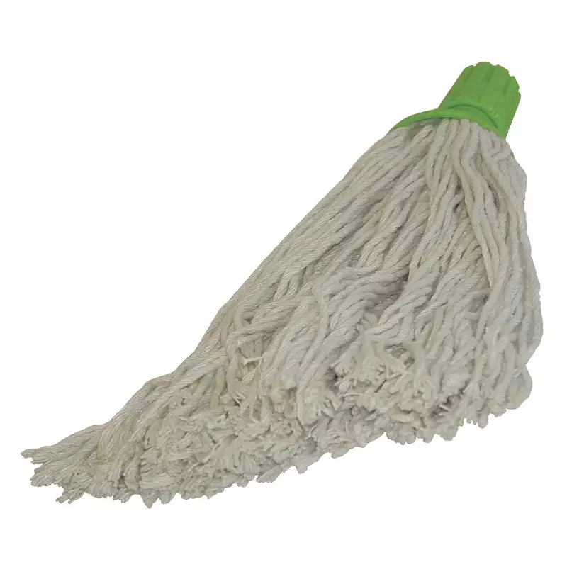Spaanse mini-mop katoen met schroefdraadbevestiging 220 gr groen