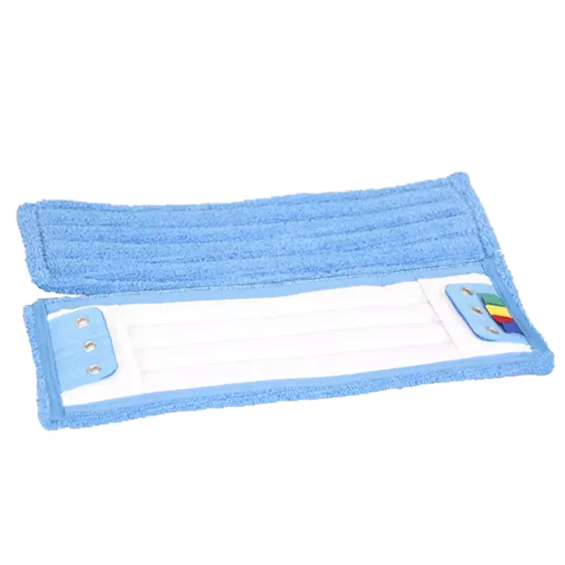 Vlakmop microvezel met flap 3 ringen en insteekhoezen 46x16 cm