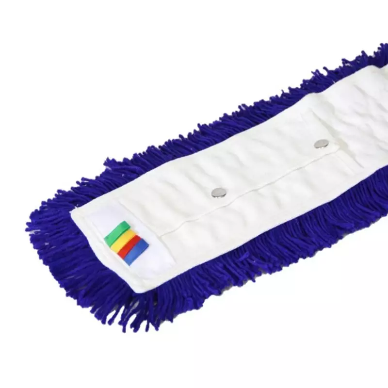 Zwabberhoes met drukknopen acryl 110 cm blauw