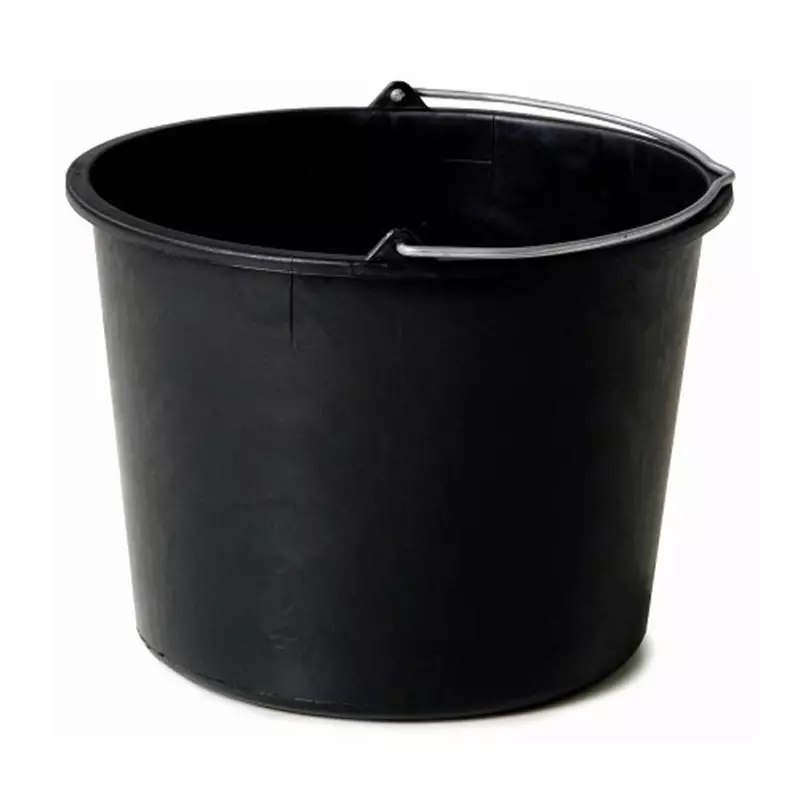 Emmer kunststof 20 liter zwart
