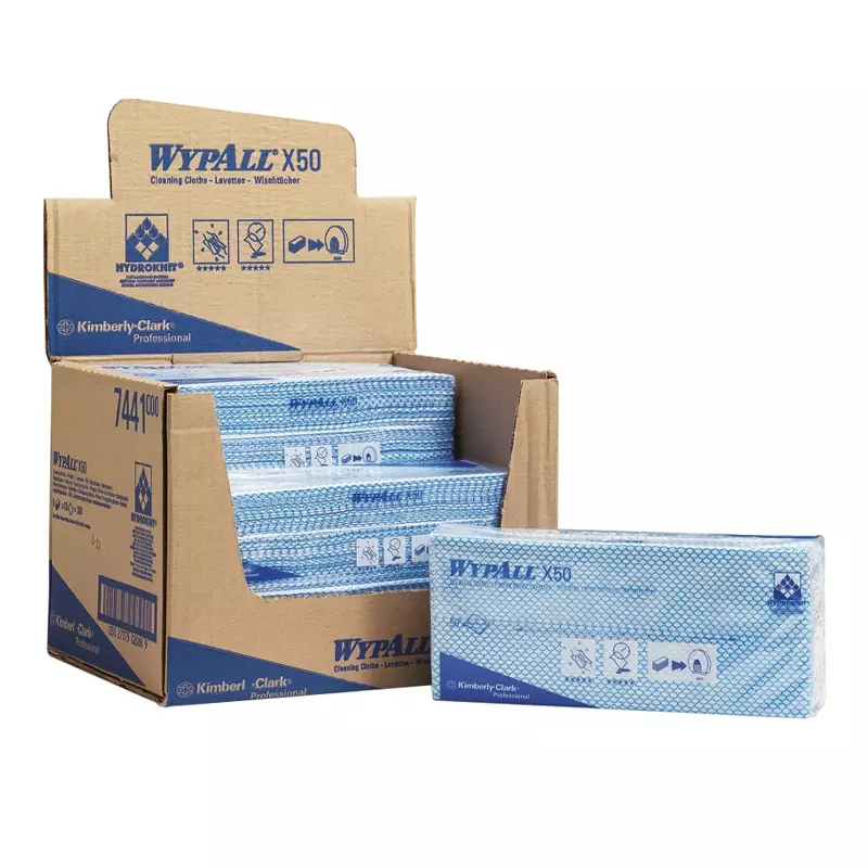 Kimberly-Clark WypAll X50 poetsdoeken 416x245 mm blauw