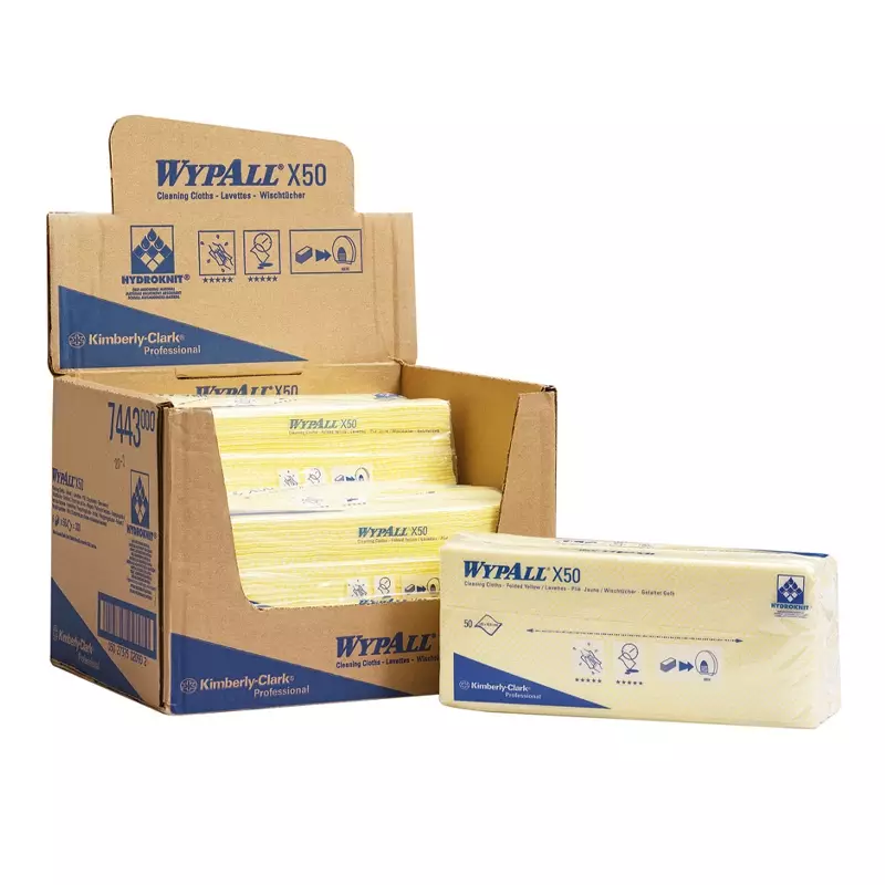 Kimberly-Clark WypAll X50 poetsdoeken 416x245 mm geel