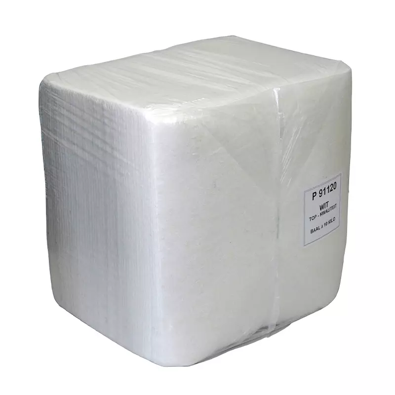 Euro Products poetsdoek katoen wegwerp 38x40 cm wit