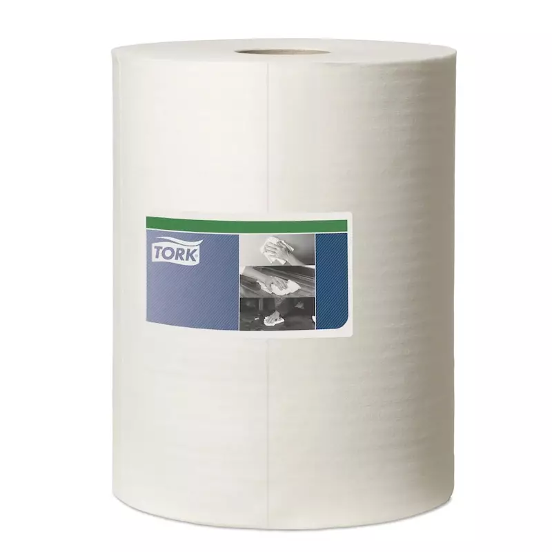 Tork poetsdoekrol Cleaning Combi rol 1-laags wit<linebreak>