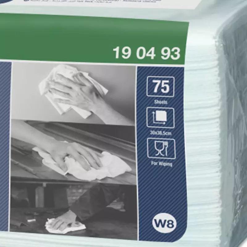 Tork reinigingsdoeken Low-Lint gevouwen 1-laags W8 blauw