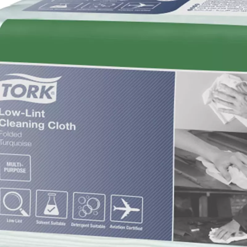 Tork reinigingsdoeken Low-Lint gevouwen 1-laags W8 blauw