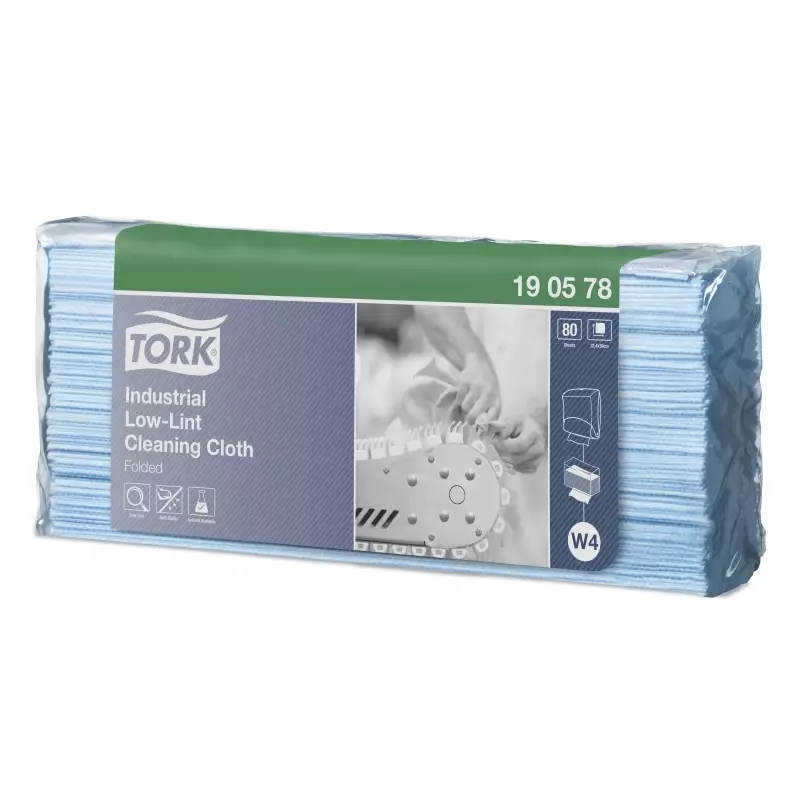 Tork reinigingsdoeken Industrial Low-Lint non-woven W4 blauw