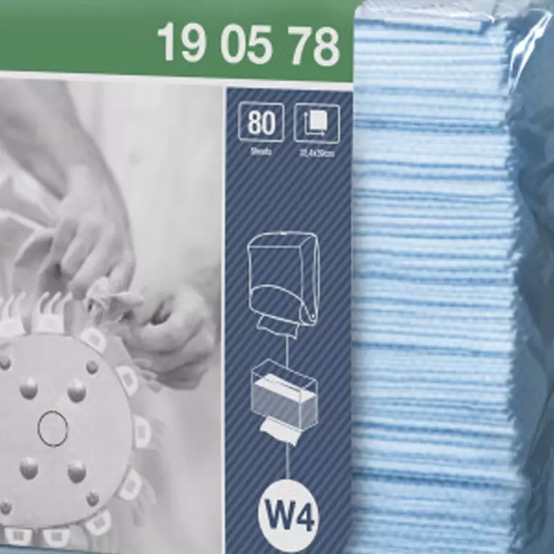 Tork reinigingsdoeken Industrial Low-Lint non-woven W4 blauw