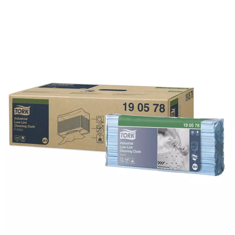 Tork reinigingsdoeken Industrial Low-Lint non-woven W4 blauw